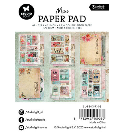 Studio Light Mini Paper Pad Blooming Nature Essentials nr.303 SL-ES-DPP303