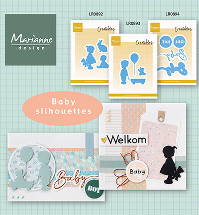 Marianne Design Creatable, Baby boy &amp; girl text LR0894