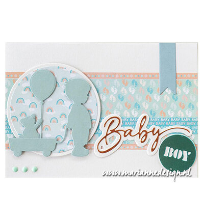 Marianne Design Creatable, Baby boy &amp; girl text LR0894