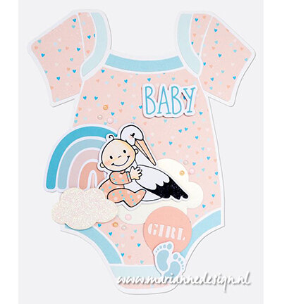 Marianne Design Creatable, Baby boy &amp; girl text LR0894