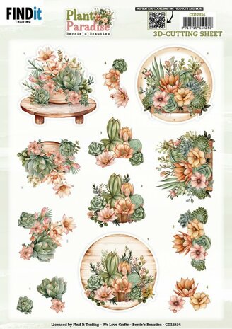 3D Cutting Sheet - Berries Beauties - Plant Paradise - Blooming Oasis CD12334.