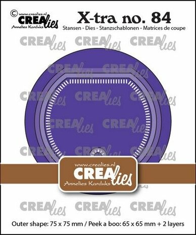 Crealies Xtra Kiekeboe cirkel CLXtra84 75x75mm