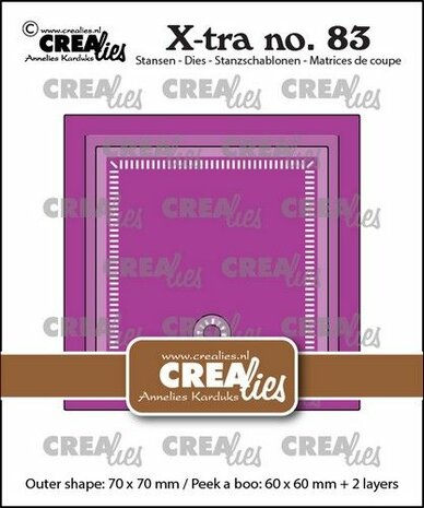 Crealies Xtra Kiekeboe vierkant CLXtra83 70x70mm