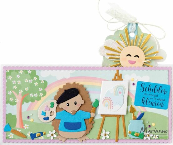 Marianne Design Decoupage Eline&lsquo;s Pastel regenboog achtergronden AK0093 A4
