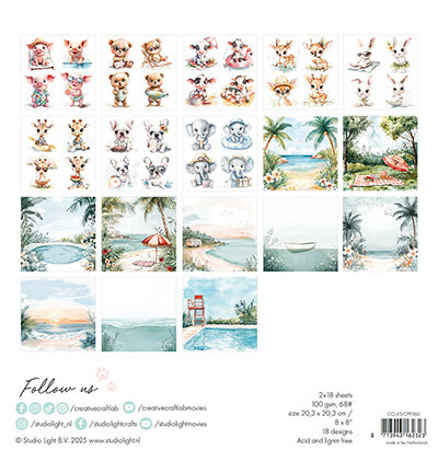 Studio Light Collage Paper Pad Summer breeze Essentials nr.360 CCL-ES-CPP360