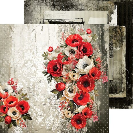 Craft O Clock Set of Mix Papers 20x20 cm Heart of the Sun CC-C74-HOS-09