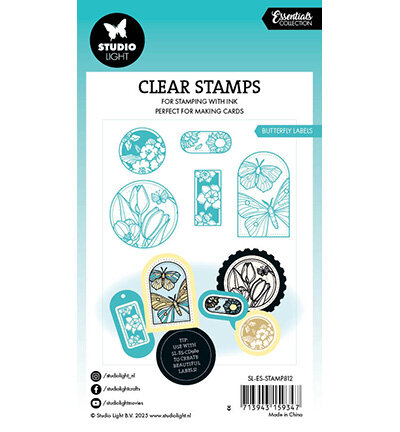 Studio Light Clear stamp Spring Labels Essentials nr.812 SL-ES-STAMP812