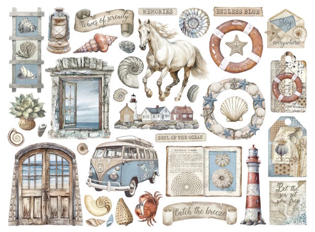 Stamperia Silent Sea Die Cuts (37pcs) (DFLDC115)