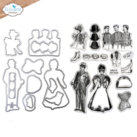 Elizabeth Craft Designs Mr. &amp; Mrs. Stamp &amp; Die Set (CSD400)