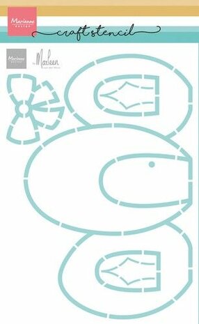Marianne Design Craft Stencil - Egg cottage by Marleen PS8155 148,5x210mm