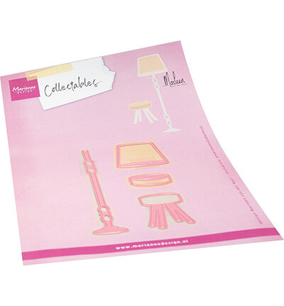Marianne Design Collectable, Lamp &amp; Stool by Marleen COL1566
