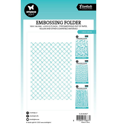 Studio Light Embossing Folders Criss Cross Essentials nr.27 SL-ES-EMB27 A6