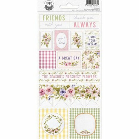 Piatek13 - Sticker sheet Stitched with love 02 P13-SWL-12