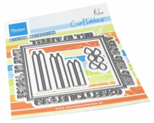 Marianne Design Craftable Felicitatie vierkant by Marleen (NL) CR1656 106x106mm
