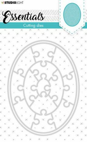 Studio Light Cutting Die oval puzzle Essentials nr.386 STENCILSL386