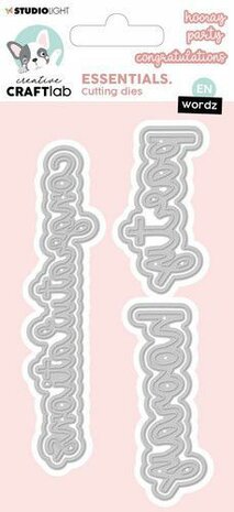 Studio Light Cutting Die Essentials Wordz nr.268 CCL-ES-CD268 130x60mm