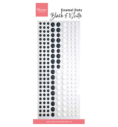 Marianne Design Enamel Dots Black &amp; white PL4537