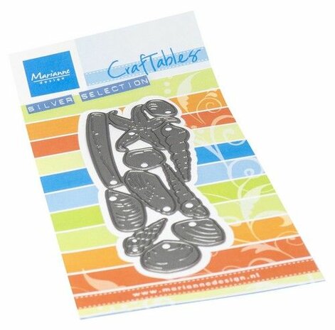Marianne Design Craftable Punch die XL Tiny&lsquo;s Zeeschelpen CR1655 37x101mm