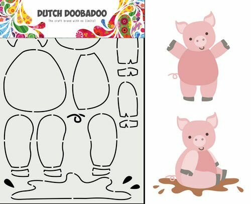 Dutch Doobadoo Dutch Card Art Built up Varkentje 470.713.858 