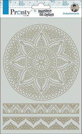 Pronty Chipboard mandala &amp; borders By Jolanda A5  by Jolanda 492.010.007Pronty Chipboard mandala &amp; borders By Jolanda A