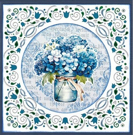 3D Cutting Sheet - Berries Beauties - Blue Meadow - Vase