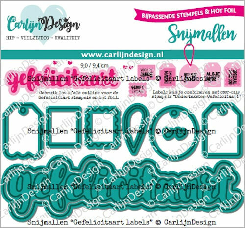 CarlijnDesign snijmallen Gefelicitaart labels&nbsp;CDSN-0255