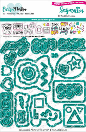 CarlijnDesign snijmallen Retro 80s &amp; 90s&nbsp;CDSN-0258