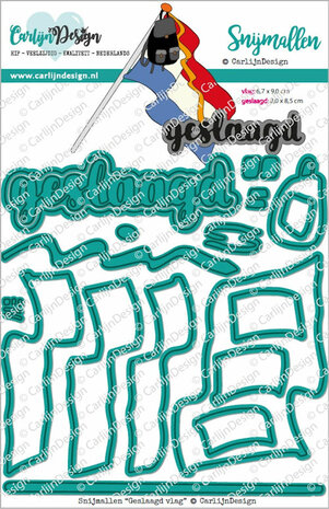 CarlijnDesign snijmallen Geslaagd + vlag&nbsp;CDSN-0261