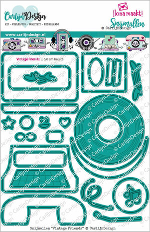CarlijnDesign snijmallen Vintage Friends - Ilona Maakt&nbsp;CDSN-0257