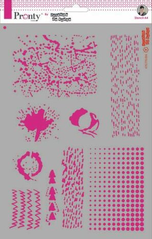 Pronty Mask stencil A4 Grunge objects by Jolanda 470.770.006