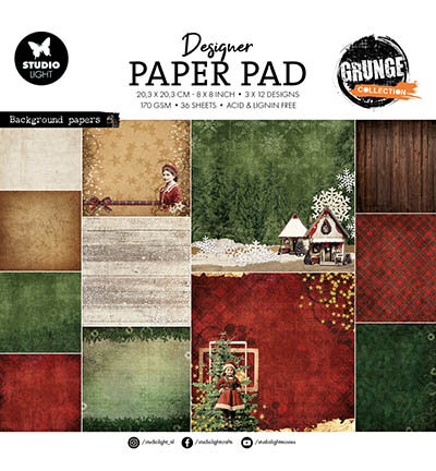 Studio Light Designer Paper Pad Paper elements Grunge Collection nr.327&nbsp;SL-GR-DPP328