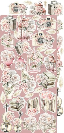 Craft O Clock Extras Set Flowers 15x30 cm Rose Emotions 250 grs 3x6 designs + 1 extra CC-C73-RE-11