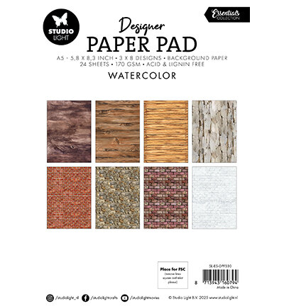 Studio Light Designer Paper Pad Watercolor Essentials nr.330 SL-ES-DPP330