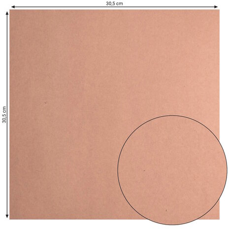 Florence &bull; Cardstock Papier 216g Glad 30,5x30,5cm Kraft Donker