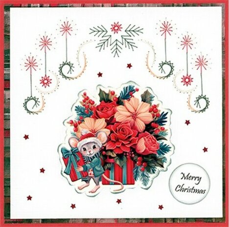 3D Cutting Sheet - Yvonne Ceations - Floral Christmas- Mini CD12362