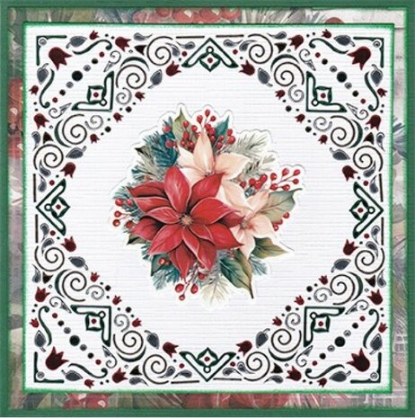 3D Cutting Sheet - Yvonne Ceations - Floral Christmas- Floral Poinsettia CD12361
