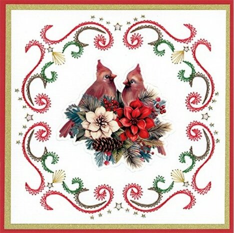 3D Cutting Sheet - Yvonne Ceations - Floral Christmas- Floral Poinsettia CD12361