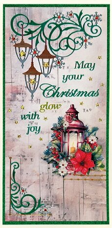 3D Cutting Sheet - Yvonne Ceations - Floral Christmas- Floral Lantern CD12360