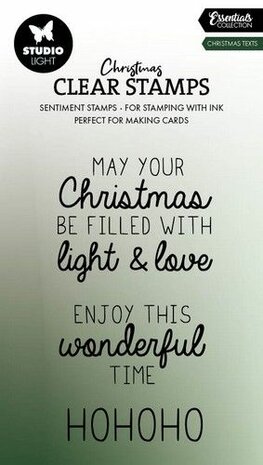 Studio Light Clear Stamp Christmas texts Essentials nr.696 SL-ES-STAMP696 50x92mm