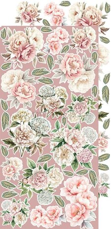 Craft O Clock Extras Set Flowers 15x30 cm Rose Emotions 250 grs 3x6 designs + 1 extra CC-C73-RE-11