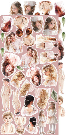 Craft O Clock Extras Set Flowers 15x30 cm Rose Emotions 250 grs 3x6 designs + 1 extra CC-C73-RE-11