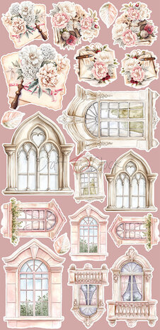 Craft O Clock Extras Set Flowers 15x30 cm Rose Emotions 250 grs 3x6 designs + 1 extra CC-C73-RE-11