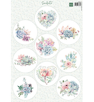 Marianne Design Knipvel Succulents A4 VK9636