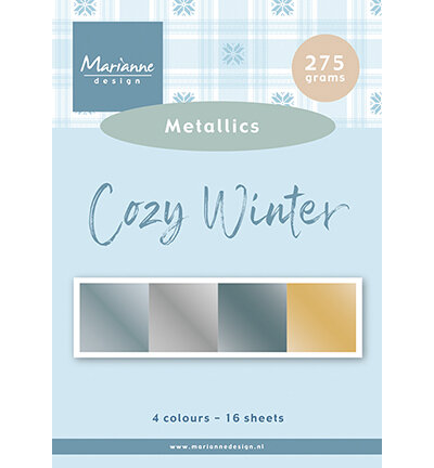Marianne Design Cardstock Cozy Winter - Metallics PK9214