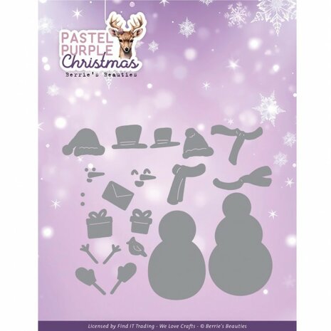 Dies - Berries Beauties - Pastel Purple Christmas - Pastel Snowmen BBD10057