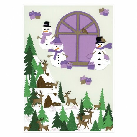 Dies - Berries Beauties - Pastel Purple Christmas - Pastel Snowmen BBD10057