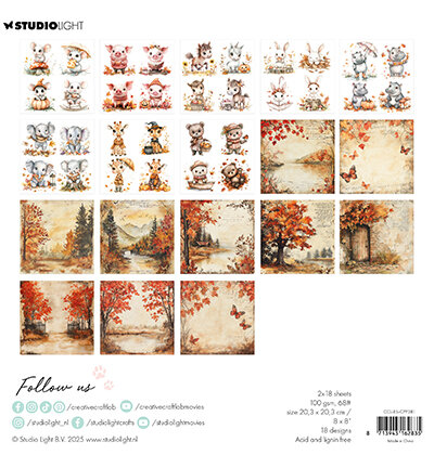 Studio Light Collage Paper Pad Fall in love Essentials nr. 381 CCL-ES-CPP381