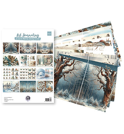 Marianne Design Paper set, Art Journaling Winterset by Fairybells FB2506