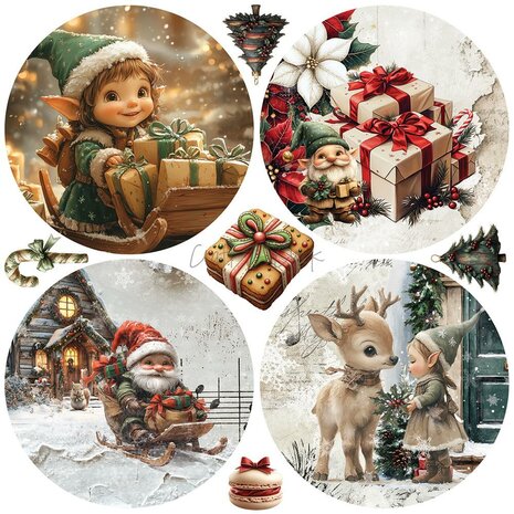 Craft O Clock Set of Papers 15x15 cm Oh Christmas Night CC-F41-OCN-10