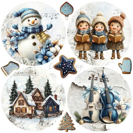 Craft O Clock Set of Papers 15x15 cm Jolly Season CC-C79-JS